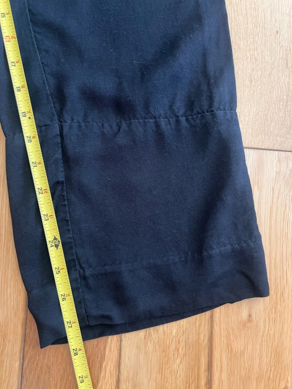 J. Crew Womens Paper Bag Wide Leg Black Pants High Rise Elastic Waist Size 4‎